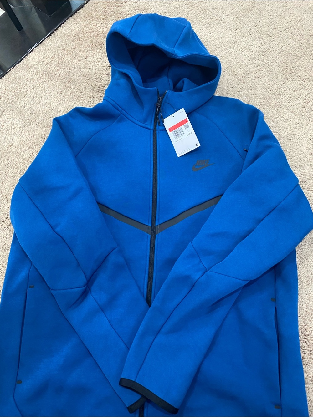 Nike Men’s Court Blue Tech Fleece Full-Zip Windrunner Hoodie